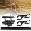 Aluminium Alloy Bicycle Bracket Extension Rod Cycling Accessory with Clip for Mountain Road Bikeblack