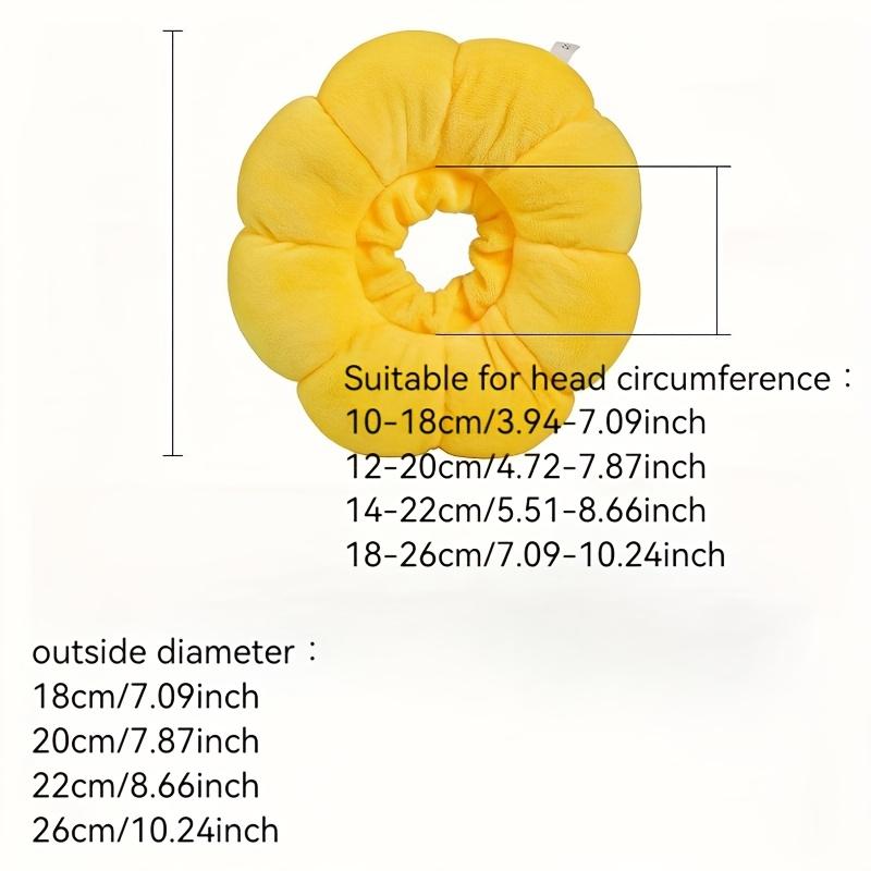 Soft Touch| Adjustable Sunflower Pet Recovery Collar for Cats & Small Dogs - Soft Polyester, Cartoon Design, Anti-Lick & Scratch