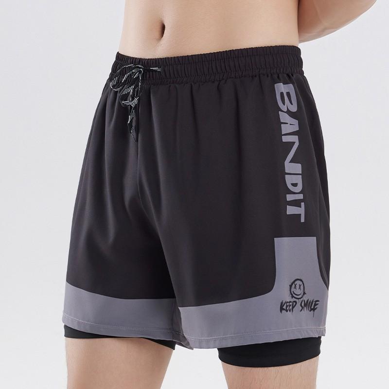 

Men s Swimming Trunks Adult Quick-drying Double-layer Breathable High-waist Anti-embarrassment Can Be Worn Externally Casual Beach 2XL 90-110