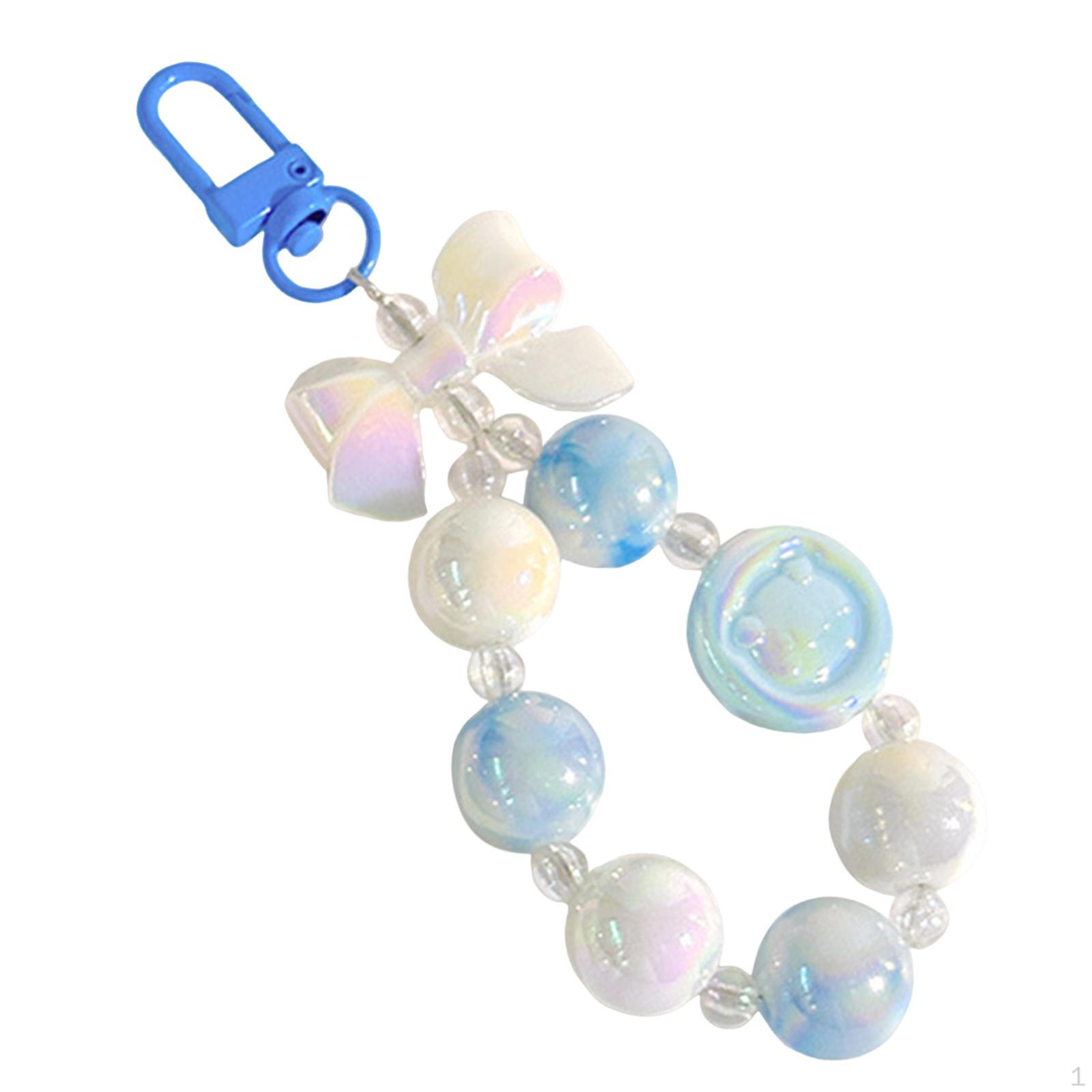 Брелок для ключей автомобиля с бусинами, Цветной брелок, Брелок для ключей детской подарочной сумки