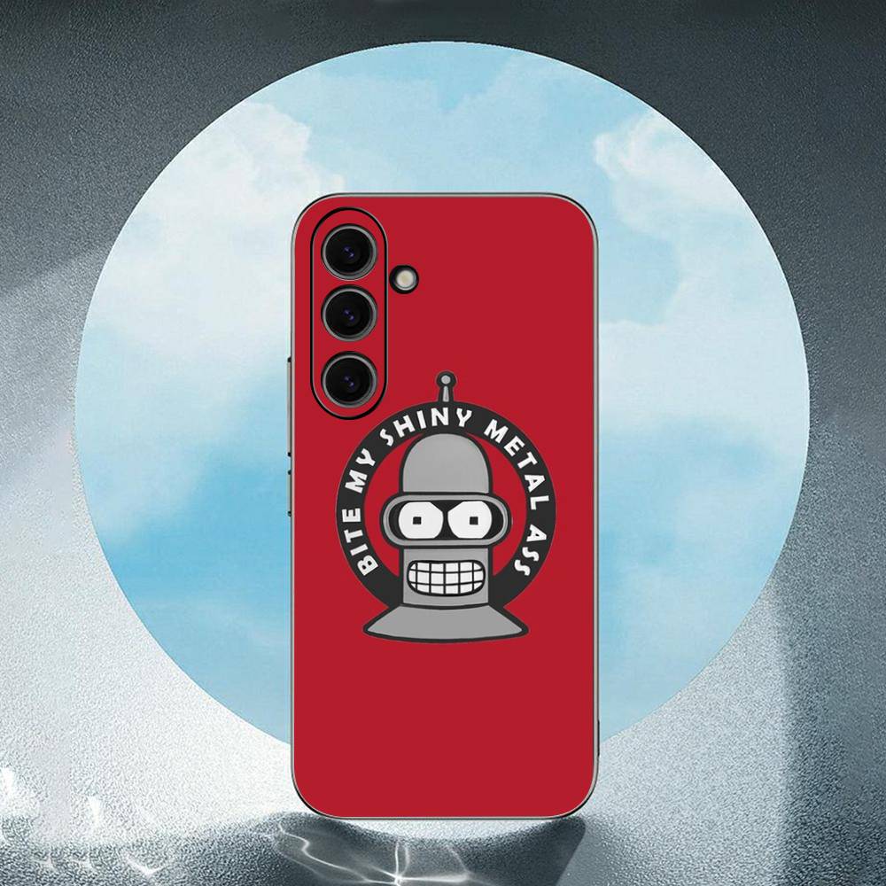 Cute Futuramas For Kid For Samsung Galaxy S25 S24 S23 Ultra S22 S21 Plus S20 Black Soft Silicone Protective Case