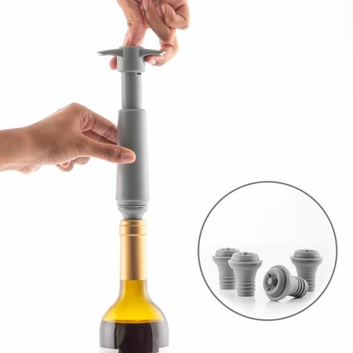 Pompe À Vide Et Bouchons À Vin Winuum InnovaGoods (4 Bouchons)