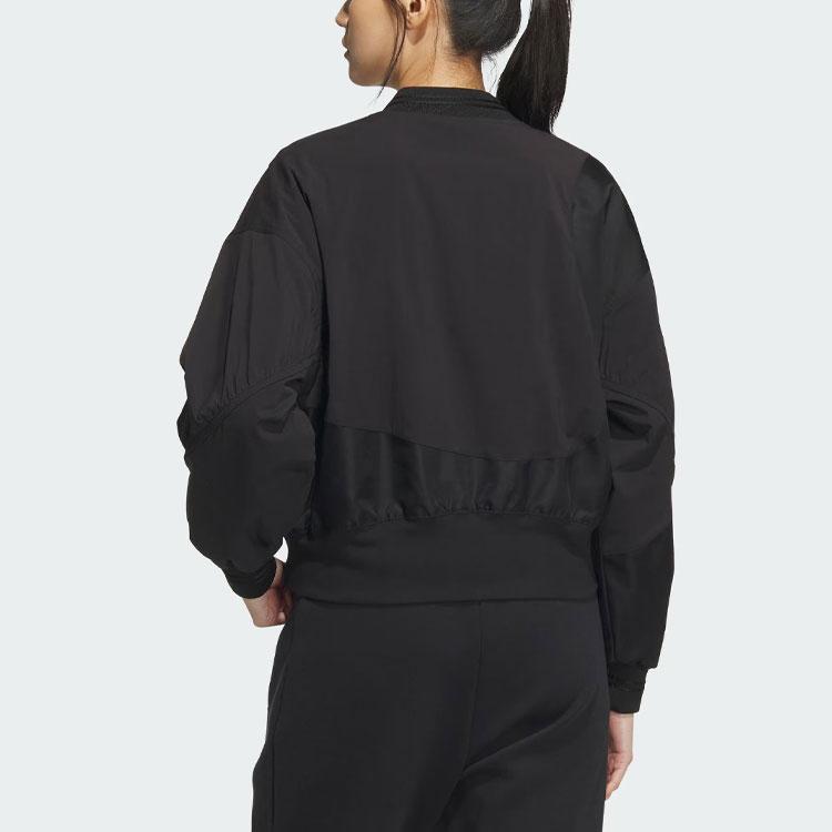 Adidas FW23 New Year Logo Dragon Embroidered Bomber Jacket Women Outerwear Black IM8872