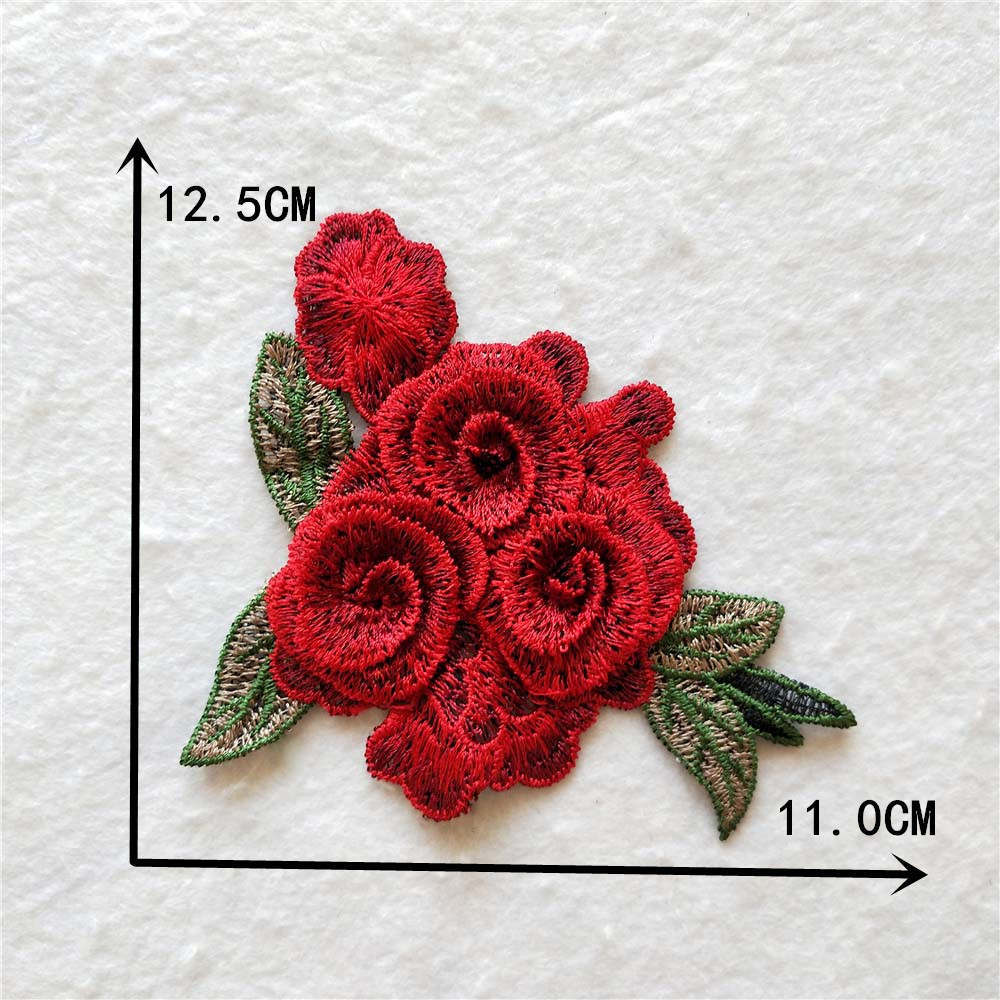 Red Three-Dimensional Embroidery Polyester Lace, Lace Collar Clothing Accessories Diy