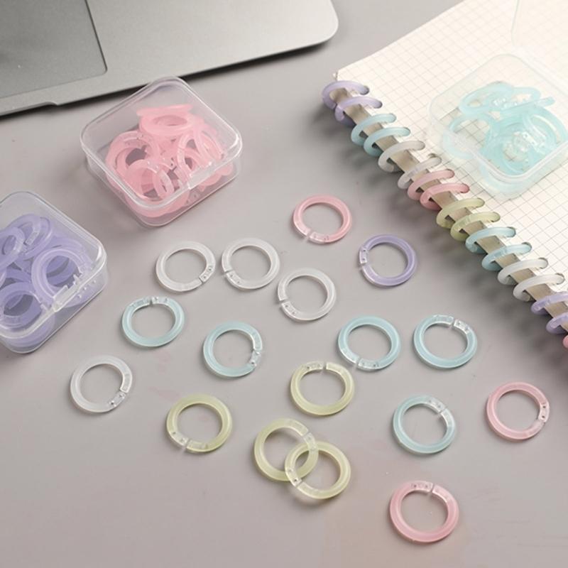 100Pcs Colorful Binder Rings 15mm Detachable Binder Rings Book Rings for Index Card Loose Leaf Notebook Binder Journal