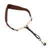 Saxophone Neck Strap for Alto Tenor Sax Breathable Adjustable Instrument Accessories with Metal Hook Coffee