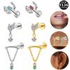 Titanium Unisex European-American Design F136 Lip Stud Ear Cartilage Piercing