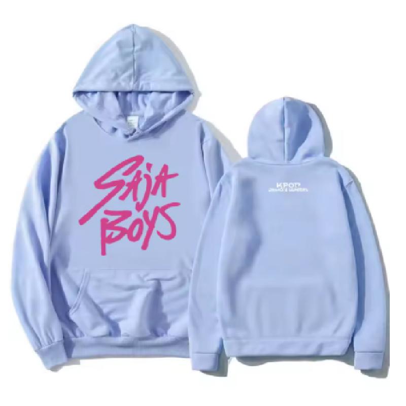 KPop Demon Hunters Saja Boys Hoodie Long Sleeve Movie Printing Sweatshirt Hooded Fleece Casual Female Pullovers Streetwear Women