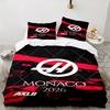 3PCS F1 Team Bedding Set Printed Duvet Cover Closure Includes 1 Duvet Cover & 2 Pillowcases for All Seasons Bedroom Decor