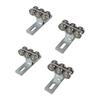 4Pcs Hoist Trolley 6 Wheel T Type Trolley Roller Assembly Hardware for DIY Projects