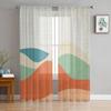 Abstrakte Kunst Sonne Linien Vorhänge Für Wohnzimmer Luxus Baby Schlafzimmer Tüll Vorhänge Küche Zimmer Modernen Stil Sheer Vorhänge