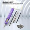 10-24UNC Helical Inserts Kit, Stainless Steel Thread Repair Inserts for Aluminum Metal with ST Tap and Tool, Fix Stripped Threads