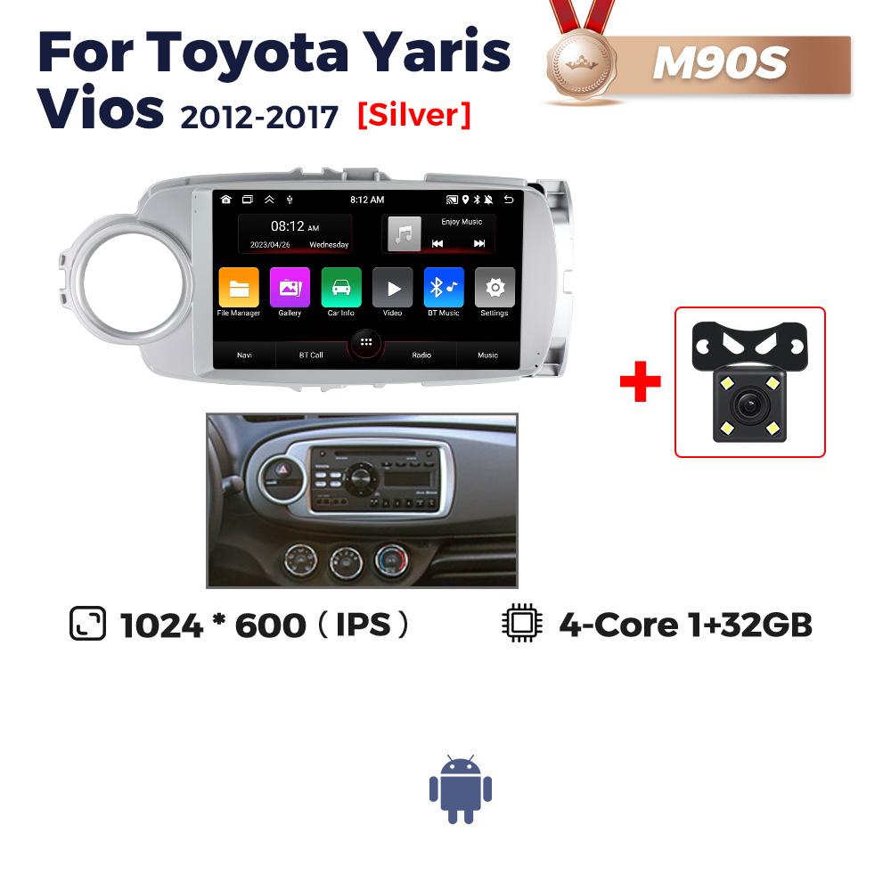 Navifly Car Radio Android Auto Wireless 8-Core For Toyota Yaris 2012-2017 GPS CarPlay Monitor Car Intelligent Systems Stereo BT