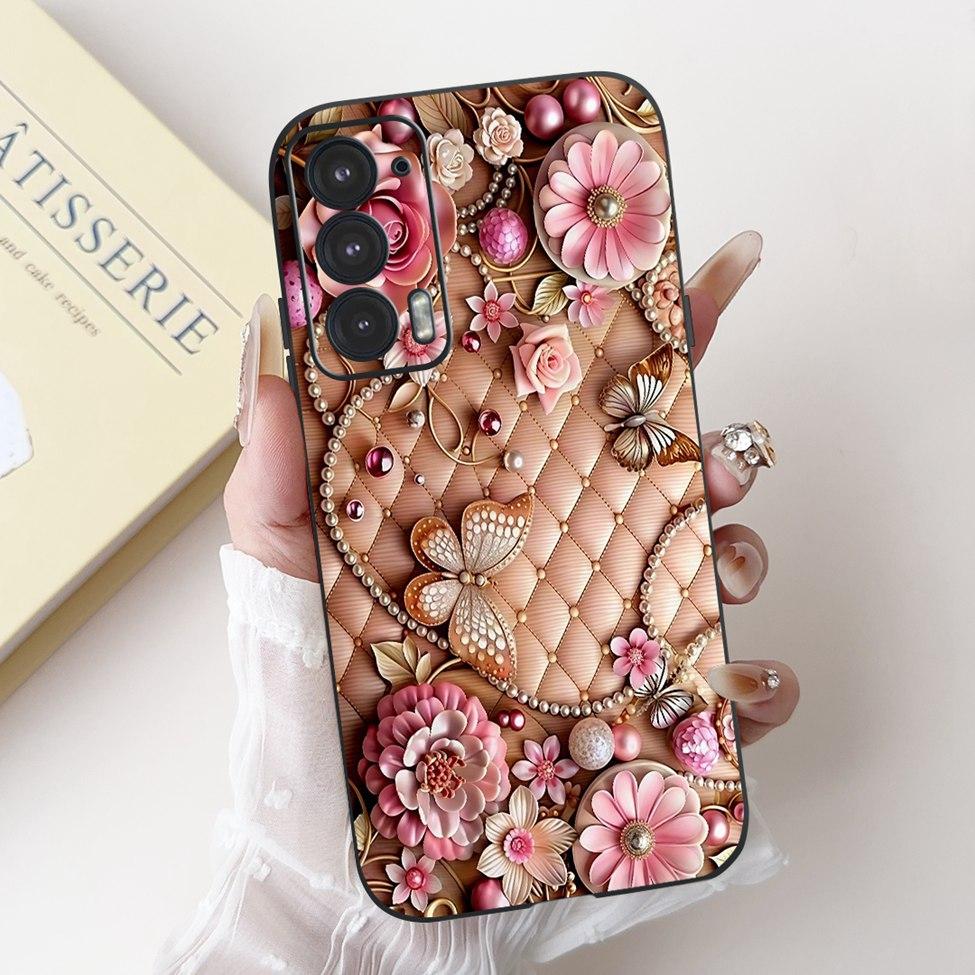 For Edge 20 20Pro 20Lite Phone Cover For Motorola Edge 20 Pro Case Silicone Luxury Fashion Love Cute Cat Girl Funny Cool Painted
