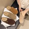 Summer Classic Fashion Flip-flops Women's Suede Mules Slippers Clogs Cork Insole Sandals Support Outdoor Beach Slides Home Shoes
