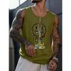 Fashionable Comfortable Sleeveless Fun Pattern Vest 3D Print Streetwear Tops Loose Casual Sport Breathable Oversized Round Neck Vest