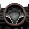 For Honda 37-38.5cm Round Steering Wheel Cover Ultra-Thin Micro Fiber Leather Accord HRV CRV Elysion Inspire ZRV Odyssey TSX CRZ