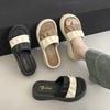 French Thick-soled Cool Slippers Women's Summer Wear High-end Fashion 2025 New Skirt Casual Seaside Beach Shoes