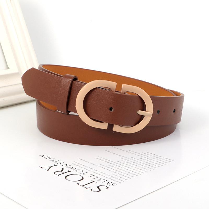 Belt Vintage Leather Women Versatile Decorative Waistband Casual Strap Jeans