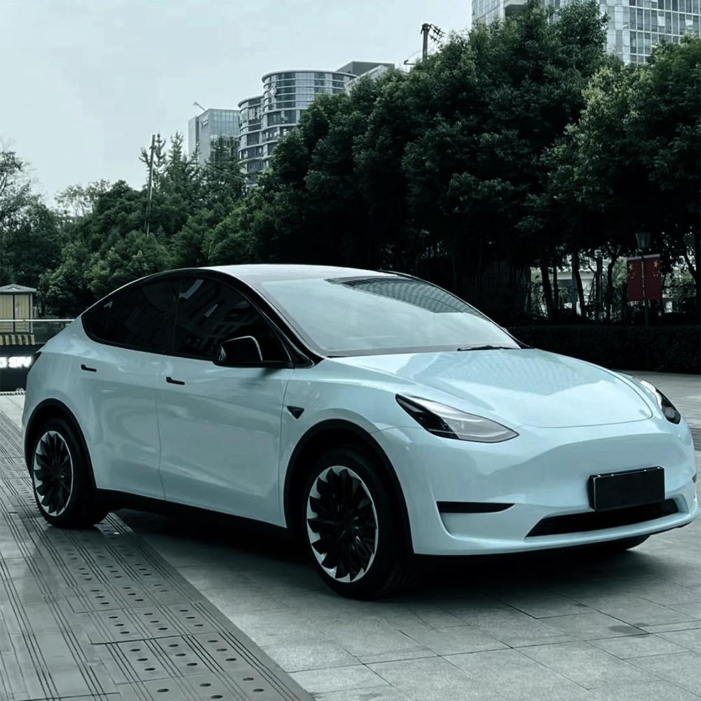 Car Sticker Gulf Blue Car Wrapping Film PET Sticker Bubble Free Vinyl Film Car Accessories Auto Exterior Interior Decoration