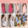 Stylish Casual Short Sleeve Round Neck A-line Dress In Four Trendy Colors For Young Women