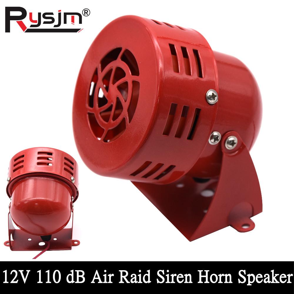 Universal 12v Mini 110dB Red Air Raid Siren Horn Speaker Alarm Car Truck Sound Electric Motor Driven compressed air horn Loudly