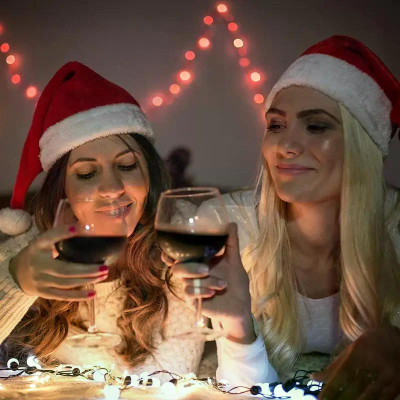 New 1PCS Christmas Decorations Plush Santa Hats Red Santa Hats For Adults And Children