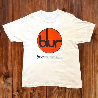 1995 BLUR THE GREAT ESCAPE TOUR Kurzarm Weiß Alle Größen Shirt Unisex T-Shirt