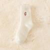 5pairs White Mink Fur Socks Soft Warm Winter Socks Women Christmas Santa Reindeer Snowman Cozy Fuzzy Plush Boot Home Sockings