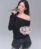 ZEROPLANET Joy Shirred Long Sleeve Top [Black]