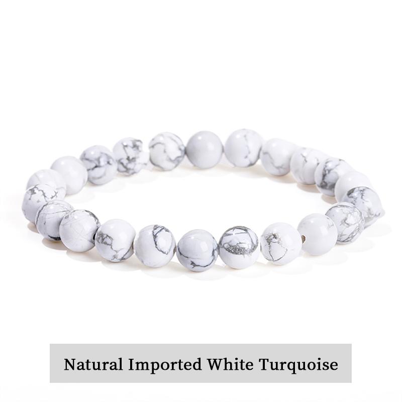 JD Natural Stone Beads Bracelet Amethyst Tiger Eye Crystal Quartz Agate Gem Beads Bangles Women Men Reiki Healling Jewelry Gift