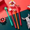 Santa Claus & Reindeer Christmas Gel Pen - Black Ink, Creative Water-Based Stationery for Students