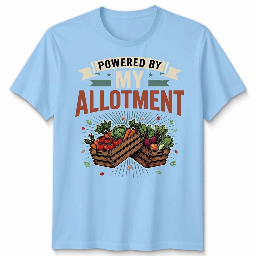 Powered By My Allotunisext Unisex T Shirt Veggie Plants Garden Gift Graphic Top S