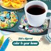 6 Pcs DIY Diamond Painting Coasters Kits with Holder Diamond Painting Coasters for Beginners Adults Art Craft Supplies