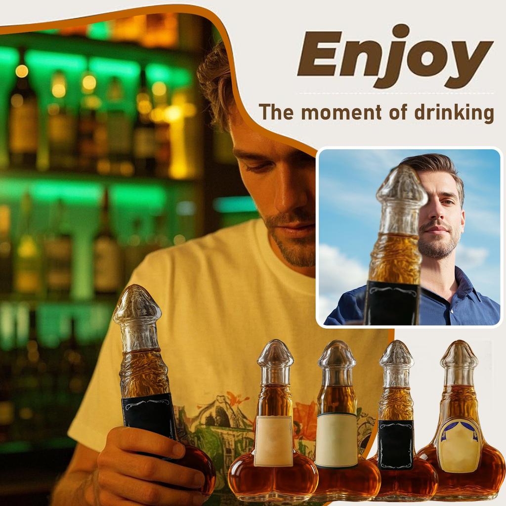 Creative Decanter Glass Interesting Wine Juice Glass Cup Whisky Champagne Brandy Funny Cocktail Mug for Bar KTV and Night Show