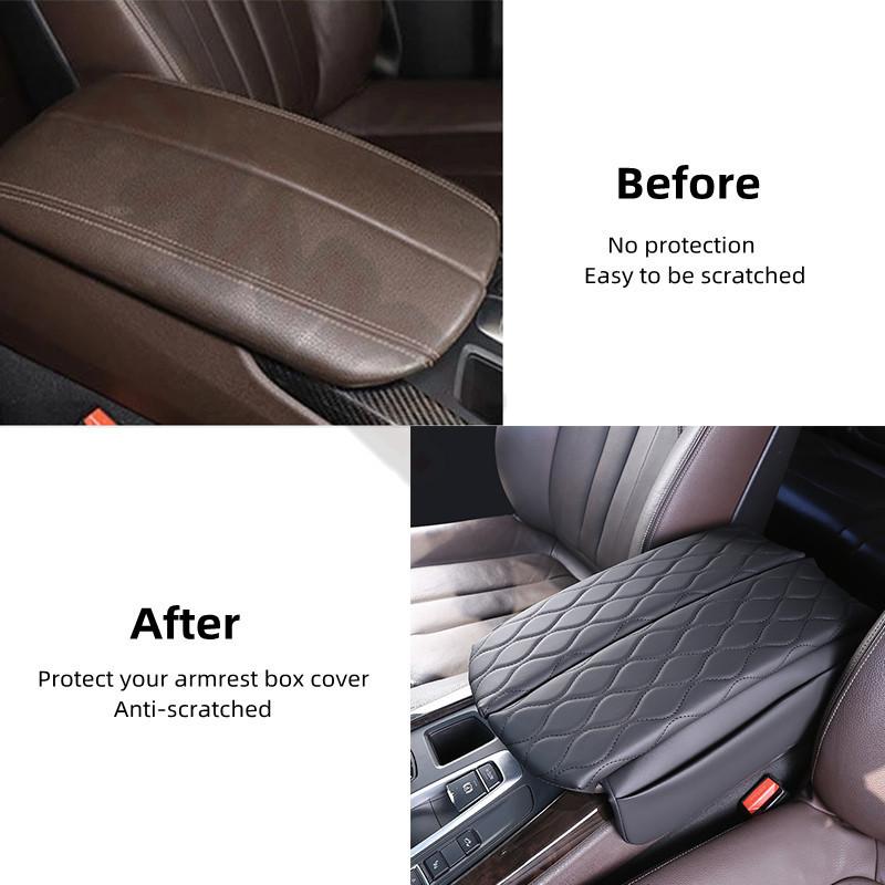 Center Console Cover for BMW X5 F15 2014-2018 X6 F16 2015- Car Armrest Box Pad Soft Leather Elbow Support Arm Rest Cushion
