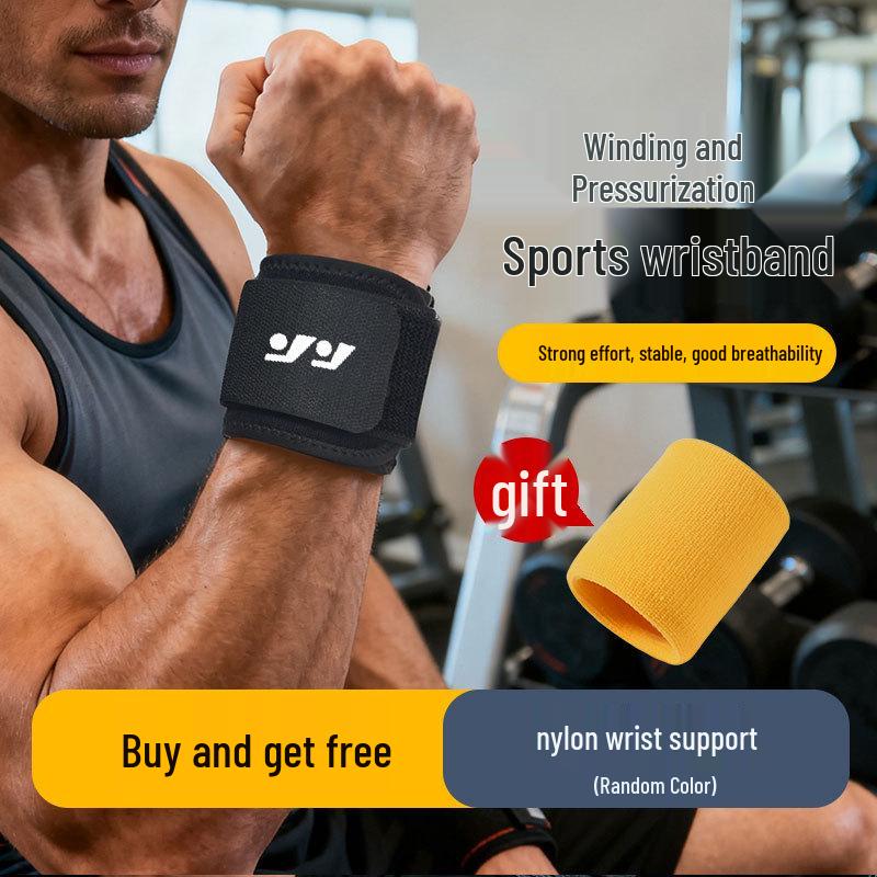 Breathable Sweat-Absorbent Compression Wristband for Weightlifting & Sports Black - Silky Fabric