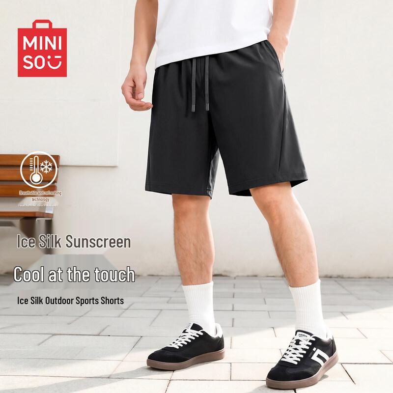 MINISO Men s Quick-Dry Sports Shorts L