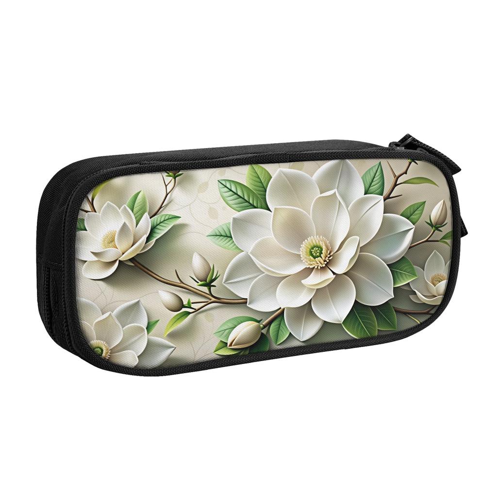Fashion Trend 3D Flowers Pencil Case for Boy Girl Large Capacity Luxury High 3D Floral Pen Bag Box School Accessories