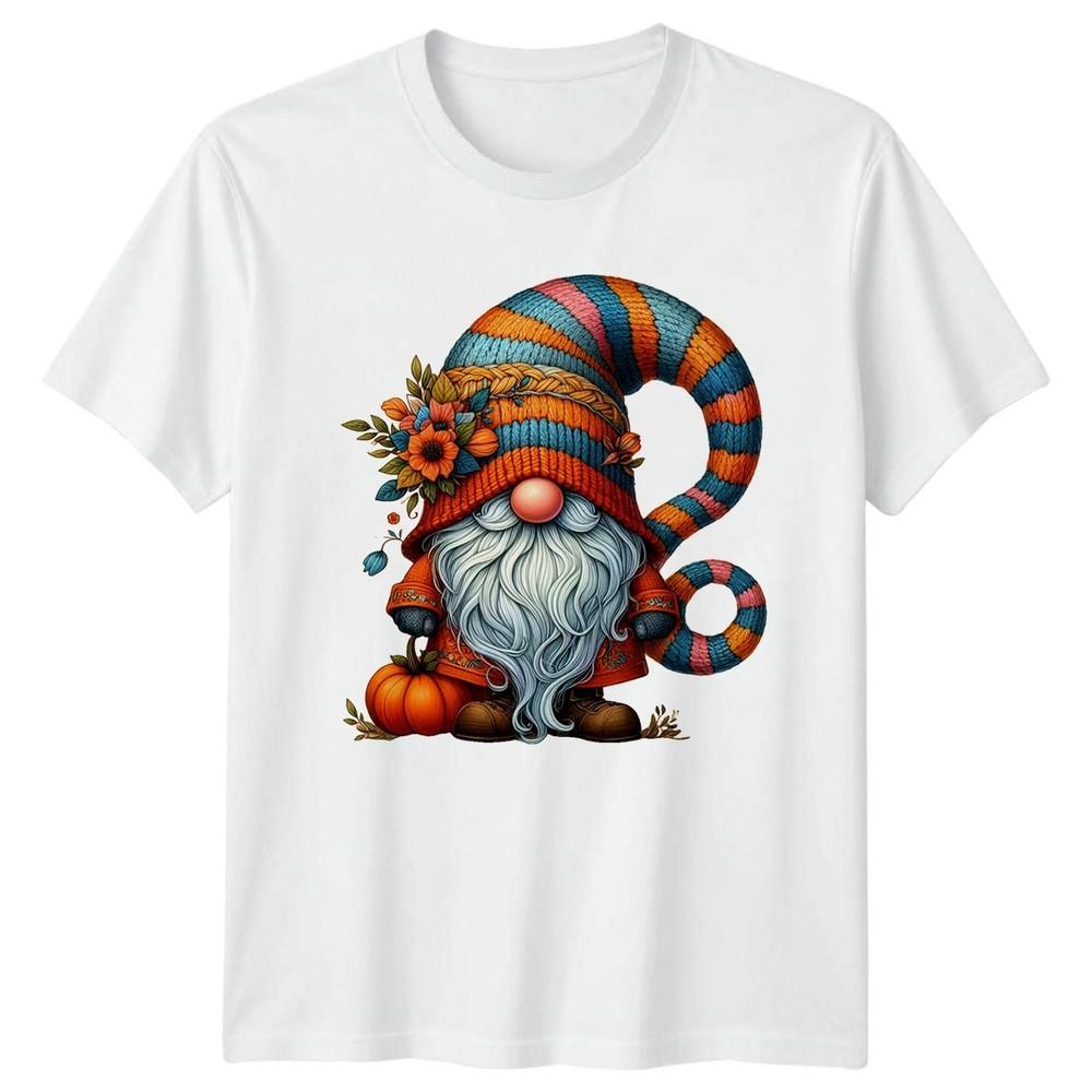 Autumn Gnome Pumpkin Seasonal Graphic Tee Unisexs Unisexs TShirt Cozy Harvest S