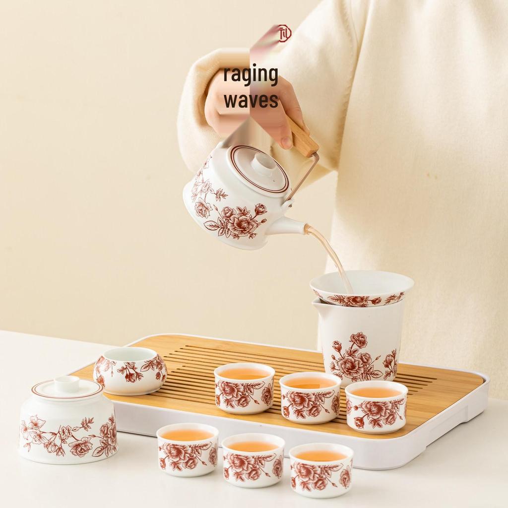 Wedding Tea Set: Bride's Dowry Tray & Teapot Gift for Engagement Celebrations