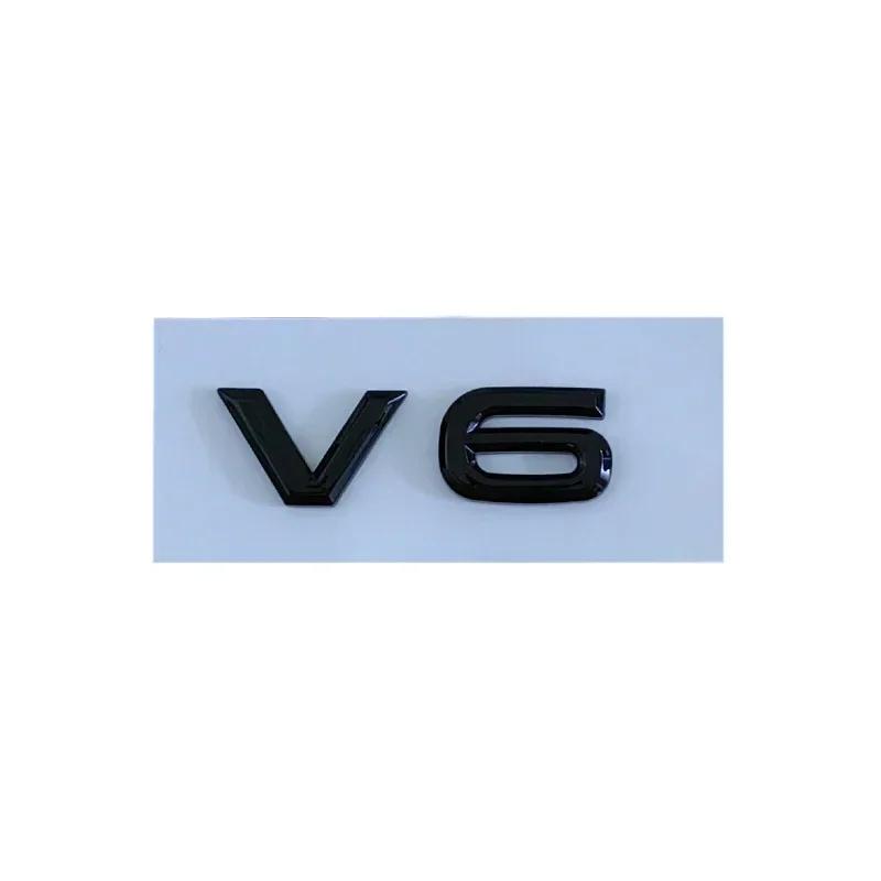 3D ABS Chrome Black V6 V8 Letters Car Rear Trunk Fender Emblem Badge Sticker Decals For VW Polo Golf Passat Touareg AccessoriesKD0