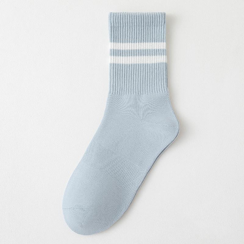 

Модные полосатые мужские носки, повседневная уличная одежда, черно-белые спортивные носки, мужские хлопковые дышащие длинные носки в стиле хип-хоп для скейтборда