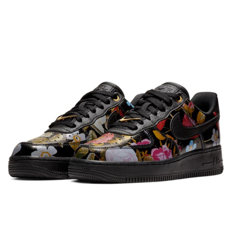 Nike Air Force 1 Low Black Floral Women's Sneakers AO1017-002
