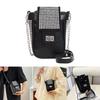 Pu Diamond Embellished Small Square Crossbody Bag For Daily Use