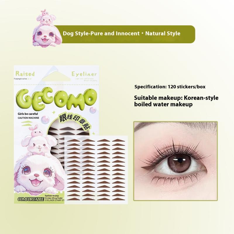 120Pcs Eyeliner Seal Sticker Water Resistant Sweat Resistant Fitting Swollen Eye Blister Adjusting Eye Eyeliner Patch