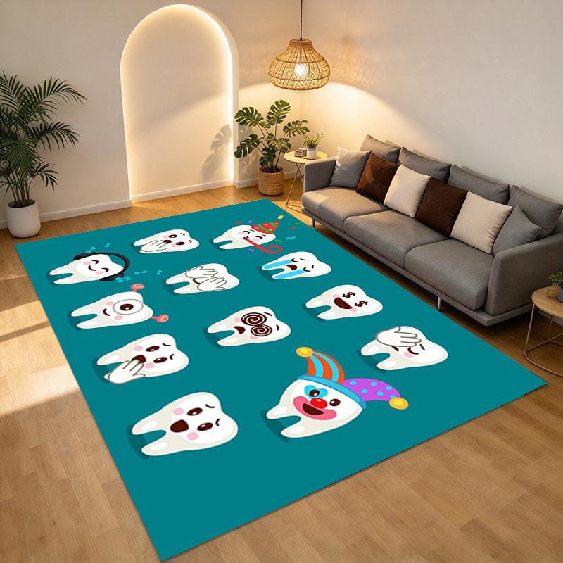 Dental Emotions Living Room Nonslip Area Rug Soft Carpet For Bedroom Game Playroom Sofa Office Home Decor Doormat Christmas Gift C926136