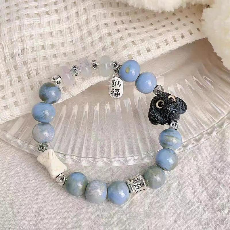 

Бисерный многослойный браслет из смолы, персонализированный браслет в стиле ретро Guochao, нишевая мода, высококачественная бижутерия