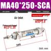 Mini Stainless Steel Pneumatic Cylinder MA Series (16-40mm Bore, 50-200mm Stroke)