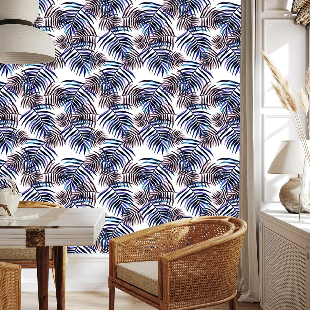 Colorful Palm Leaves Wallpaper for Living Room and Bedroom 50x1000